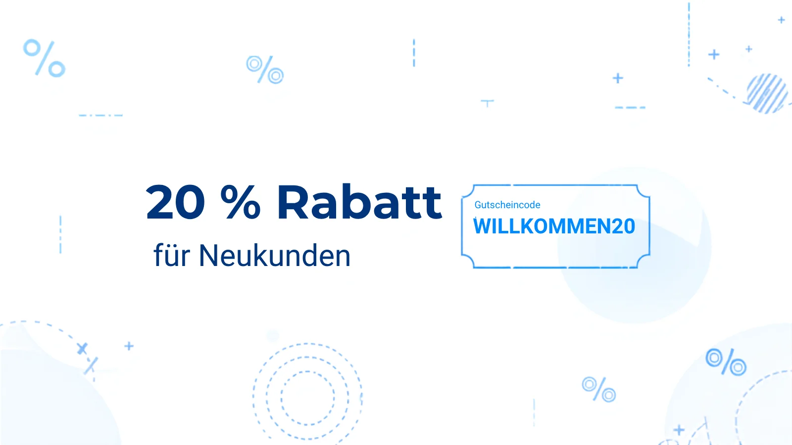 20 % Neukundenrabatt: Mit WILLKOMMEN20 günstiger in Perfex-Module starten