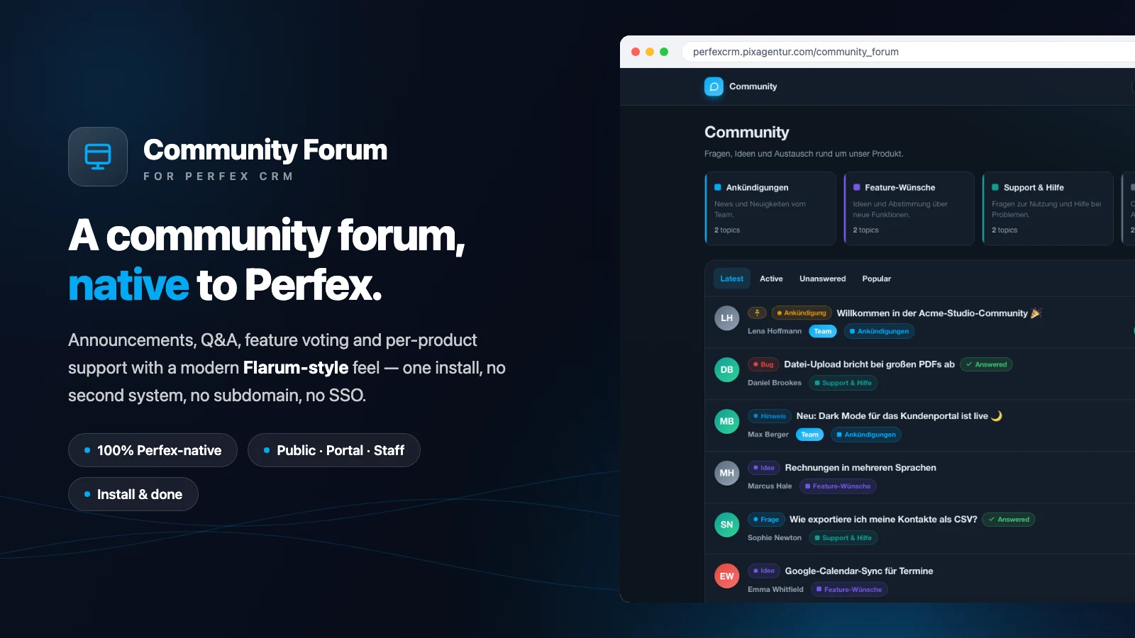 Community Forum – Perfex CRM Modul