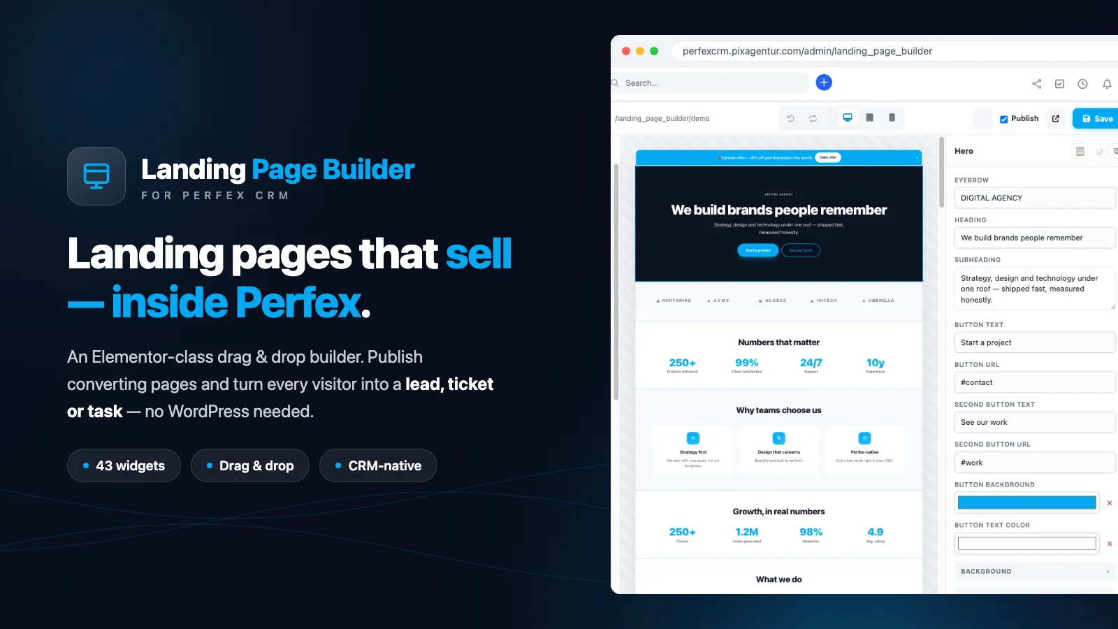 Landing Page Builder – Perfex CRM Modul