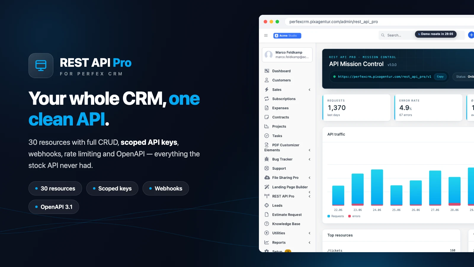 REST API Pro – Perfex CRM Modul